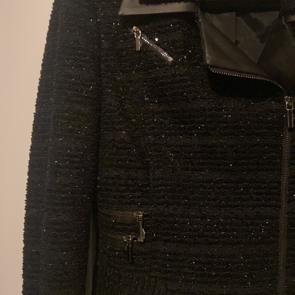 Bebe tweed and leather jacket - Picture 3 of 6